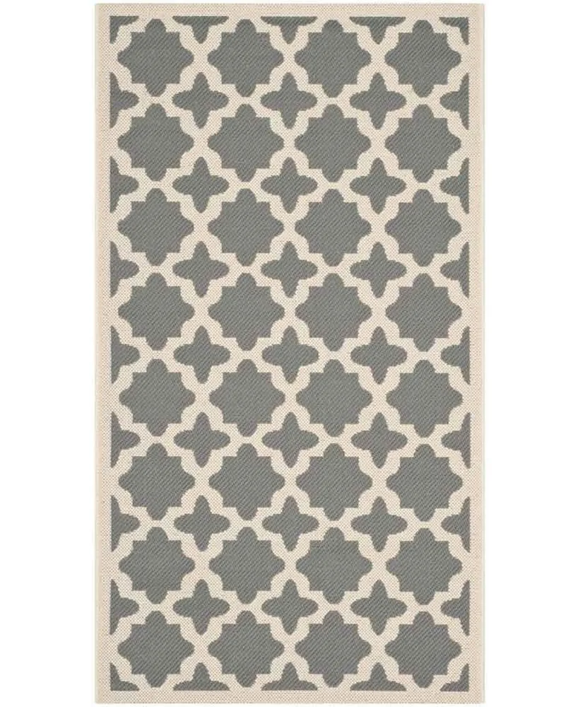 Safavieh Courtyard CY6913 Anthracite and Beige 2' x 3'7" Sisal Weave Outdoor Area Rug