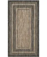 Safavieh Courtyard CY8475 Natural and Black 2'7" x 5' Outdoor Area Rug