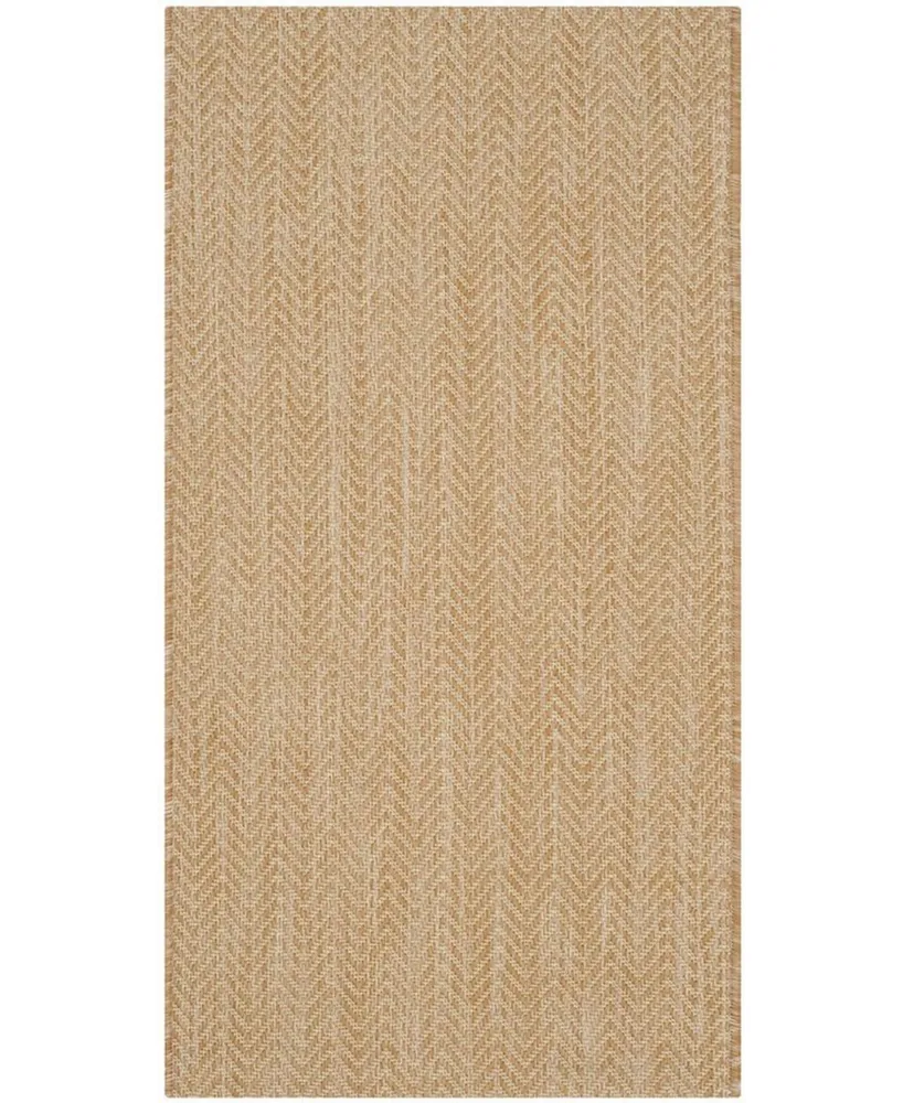 Safavieh Outdoor CY8022-03012 Courtyard Natural / Cream Rug - 10' x 10' Round