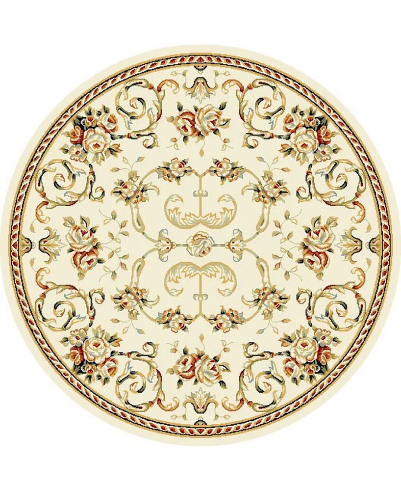 Safavieh Lyndhurst LNH327 Ivory 8' x 8' Round Area Rug