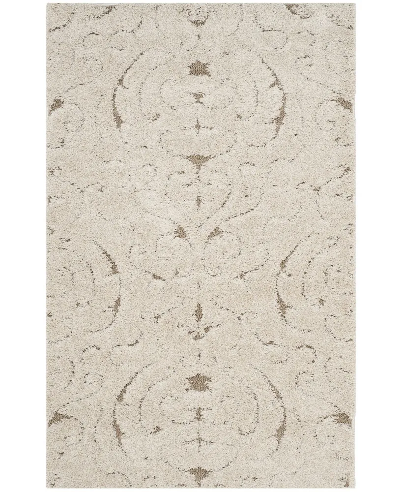 Safavieh Florida Shag SG467 Cream and Beige 3'3" x 5'3" Area Rug