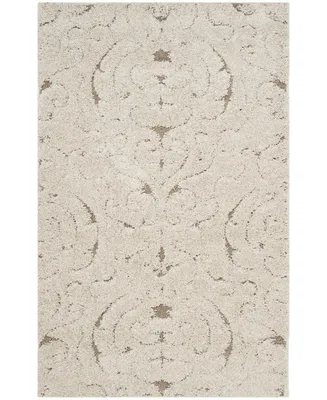 Safavieh Florida Shag SG467 Cream and Beige 3'3" x 5'3" Area Rug