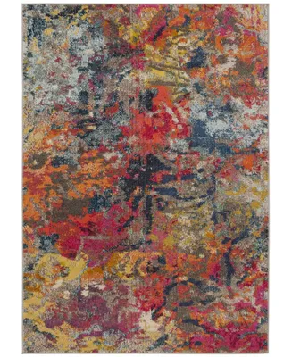 Safavieh Monaco MNC258 Blue and Orange 5'1" x 7'7" Area Rug