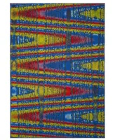 Safavieh Aztec AZT203 Blue and Multi 6'7" x 9' Area Rug