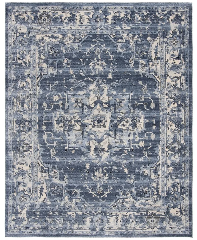 Safavieh Charleston CHL411 Navy and Creme 9' x 12' Sisal Weave Area Rug