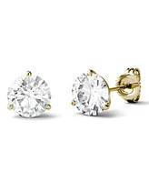 Moissanite Martini Stud Earrings (2 ct. t.w. Diamond Equivalent) in 14k White or Yellow Gold