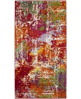 Safavieh Watercolor WTC695 Orange and Green 2'7" x 5' Area Rug