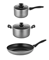 Culinary Edge 5 Piece Nonstick Cookware Set - 3QT Saucepan, 8QT Stock Pot, 12" Frypan