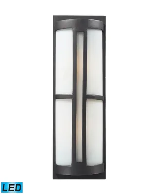 2- Light Outdoor Sconce in Graphite - Led, 800 Lumens (1600 Lumens Total) with Full Scale Dimming Range