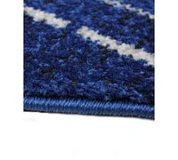 Bashian Medley 5468 Dark Blue 2'6" x 8' Runner Area Rug