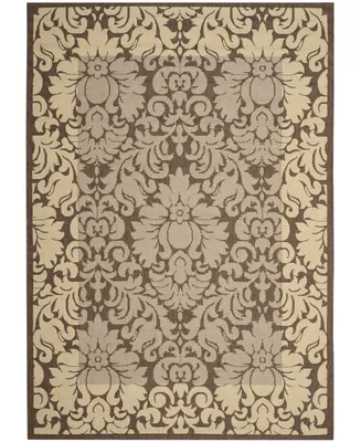 Safavieh Courtyard CY2727 Chocolate and Natural 6'7" x 9'6" Outdoor Area Rug