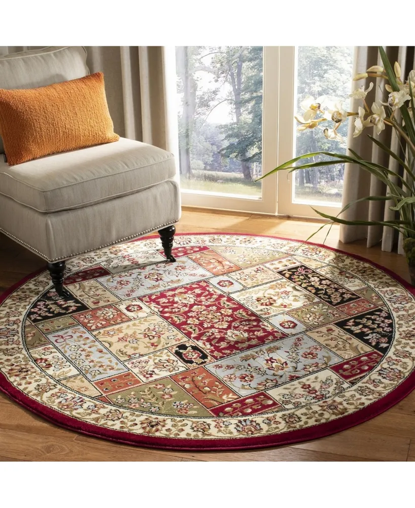 Safavieh Lyndhurst LNH318 Multi and Ivory 8' x 8' Round Area Rug