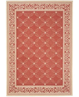 Safavieh Courtyard CY1502 Red and Natural 2'3" x 6'7" Runner Outdoor Area Rug