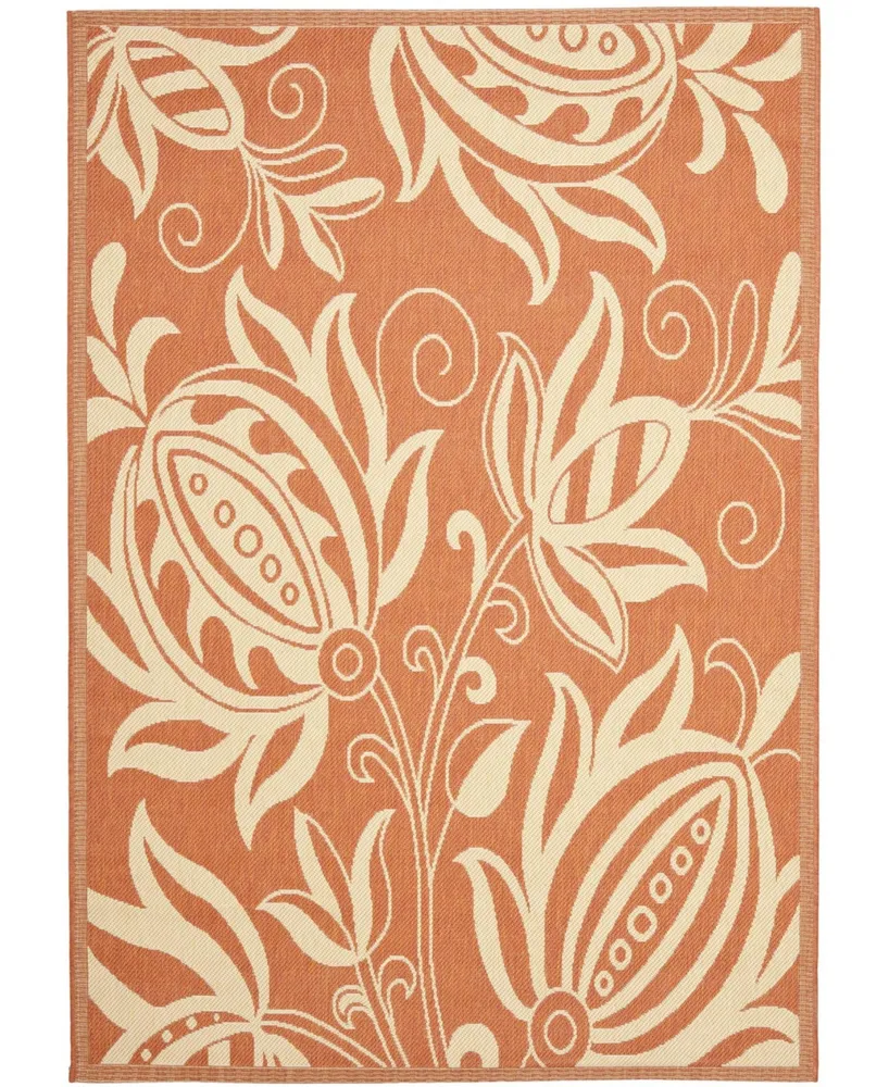 Safavieh Courtyard CY2961 Terracotta and Natural 2'3" x 10' Runner Outdoor Area Rug