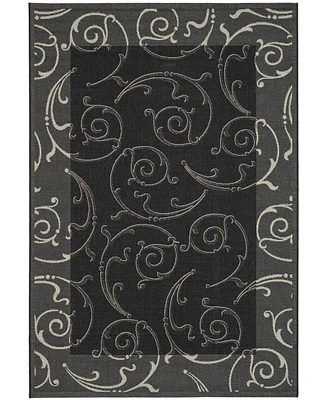 Safavieh Courtyard CY2665 Black and Sand 2'3" x 6'7" Runner Outdoor Area Rug