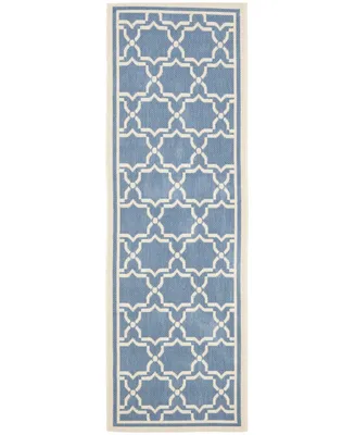 Safavieh Courtyard CY6916 Blue and Beige 2'3" x 10' Sisal Weave Runner Outdoor Area Rug