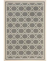 Safavieh Courtyard CY6916 Anthracite and Beige 4' x 5'7" Outdoor Area Rug