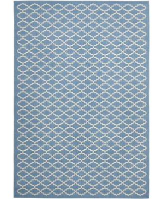 Safavieh Courtyard CY6919 Blue and Beige 6'7" x 9'6" Sisal Weave Outdoor Area Rug