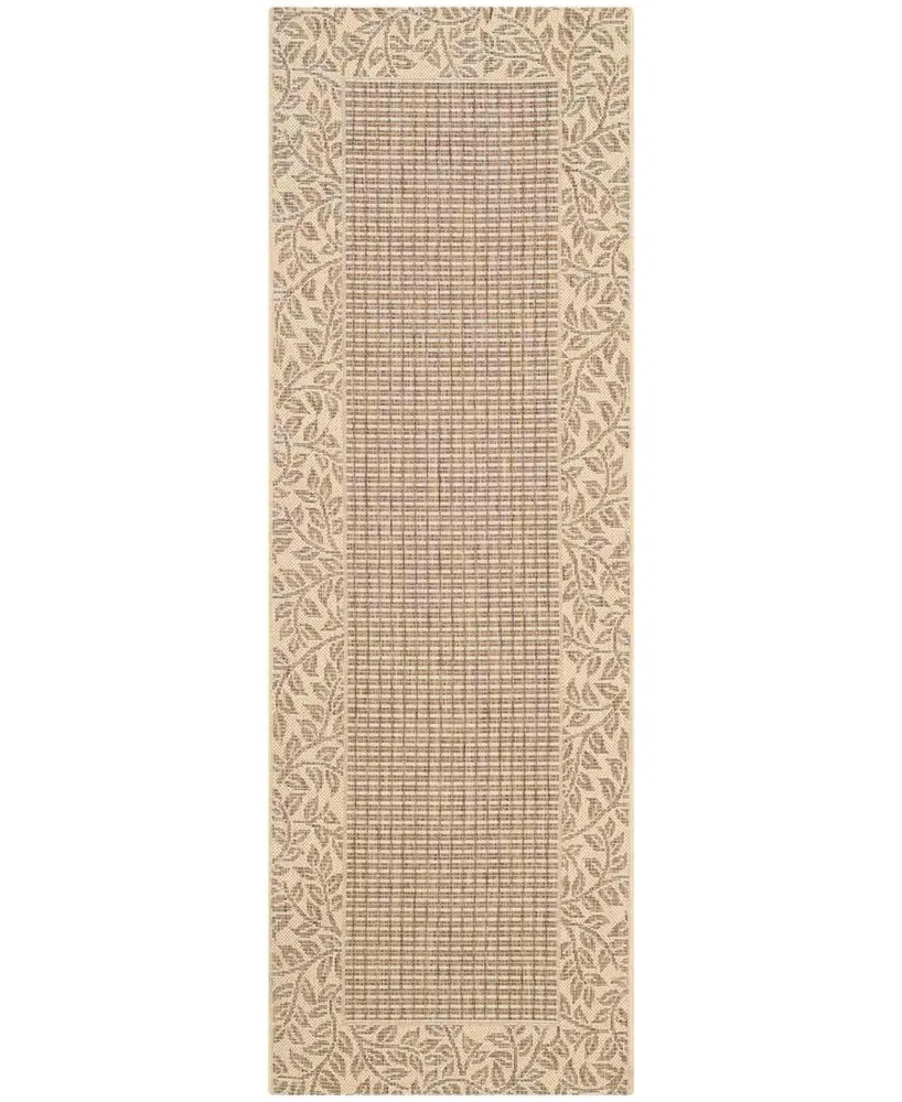 Safavieh Courtyard CY0727 and Natural 2'3" x 10' Runner Outdoor Area Rug