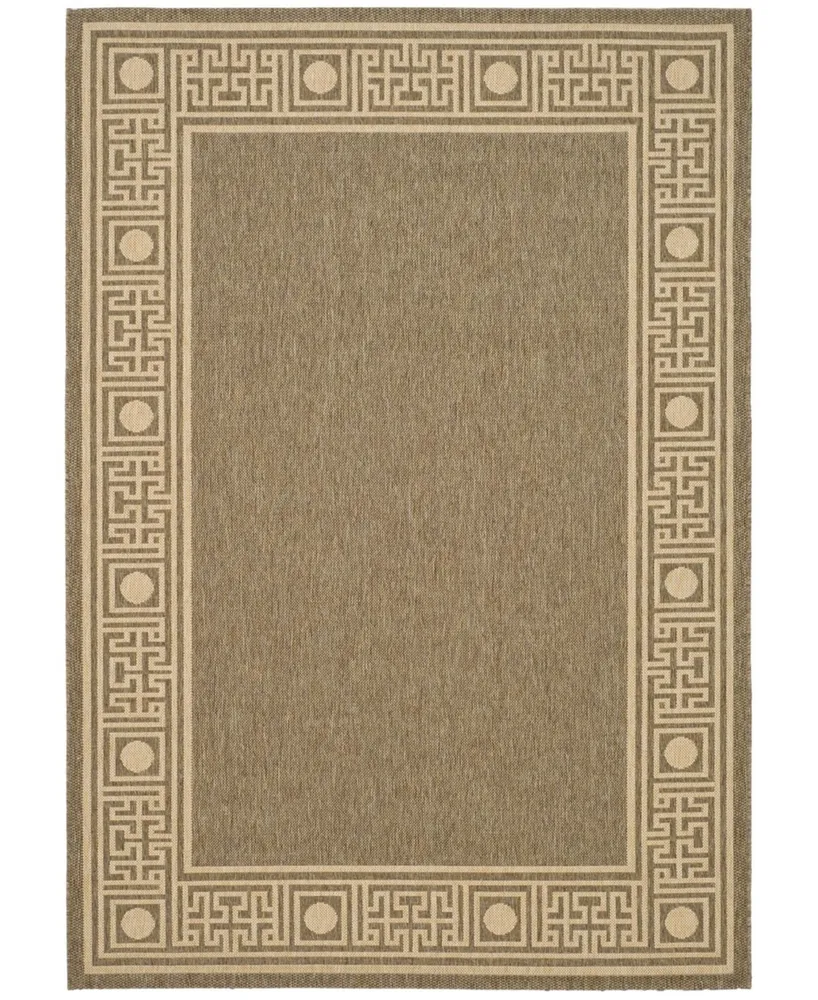 Safavieh Courtyard CY5143 Dark Beige and Beige 5'3" x 7'7" Outdoor Area Rug