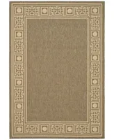 Safavieh Courtyard CY5143 Dark Beige and Beige 5'3" x 7'7" Outdoor Area Rug