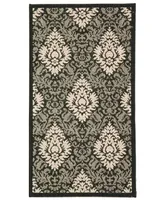 Safavieh Courtyard CY2714 Black and Sand 2'3" x 10' Runner Outdoor Area Rug