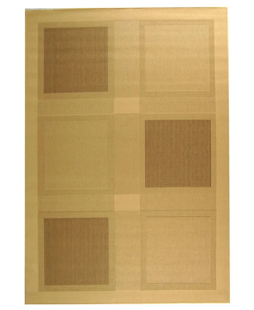 Safavieh Courtyard CY1928 Natural and Brown 7'10" x 7'10" Square Outdoor Area Rug