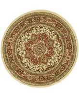 Safavieh Lyndhurst LNH330 Ivory and Rust 8' x 8' Round Area Rug