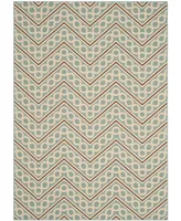 Safavieh Hampton HAM513 Light Blue and Ivory 8' x 11' Outdoor Area Rug