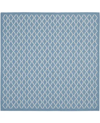 Safavieh Courtyard CY6919 Blue and Beige 4' x 4' Sisal Weave Square Outdoor Area Rug