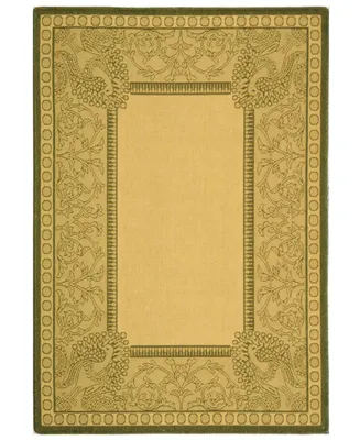 Safavieh Courtyard CY2965 Natural and Olive 2'7" x 5' Sisal Weave Outdoor Area Rug