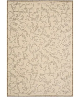 Safavieh Courtyard CY2653 Natural and Brown 4' x 5'7" Outdoor Area Rug