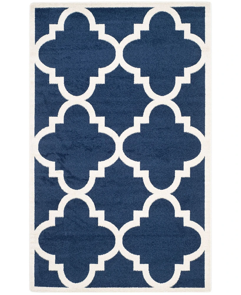 Safavieh Amherst AMT423 Navy and Beige 3' x 5' Area Rug