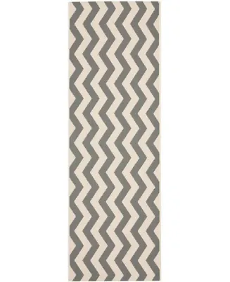 Safavieh Courtyard CY6245 Grey and Beige 2'3" x 12' Sisal Weave Runner Outdoor Area Rug