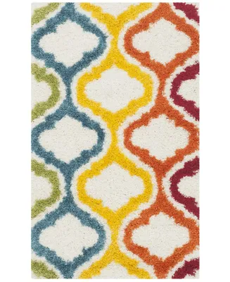 Safavieh Shag Kids SGK561 Ivory and Multi 3' x 5' Area Rug