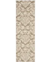 Safavieh Florida Shag SG460 Beige and Cream 2'3" x 15' Runner Area Rug