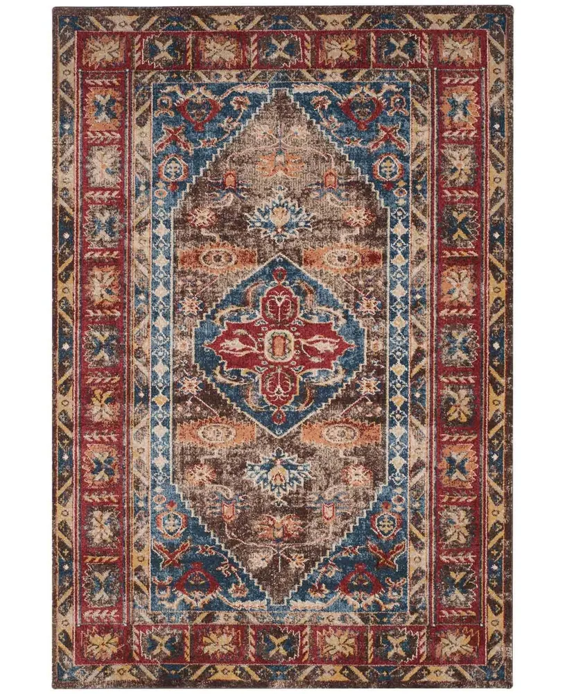 Safavieh Bijar BIJ621 Brown and Royal 4' x 6' Area Rug