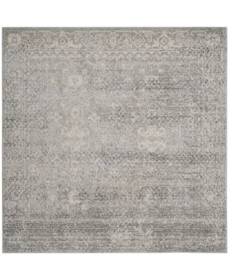 Safavieh Evoke EVK270 Silver and Ivory 6'7" x 6'7" Square Area Rug