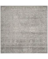 Safavieh Evoke EVK270 Silver and Ivory 6'7" x 6'7" Square Area Rug