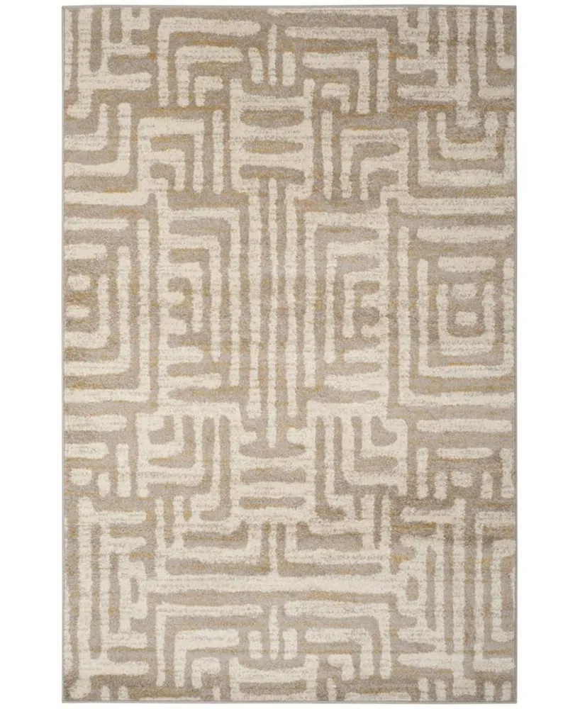 Safavieh Amsterdam AMS106 Ivory and Mauve 5'1" x 7'6" Sisal Weave Outdoor Area Rug