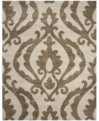 Safavieh Florida Shag SG469 Cream and Beige 8'6" x 12' Area Rug