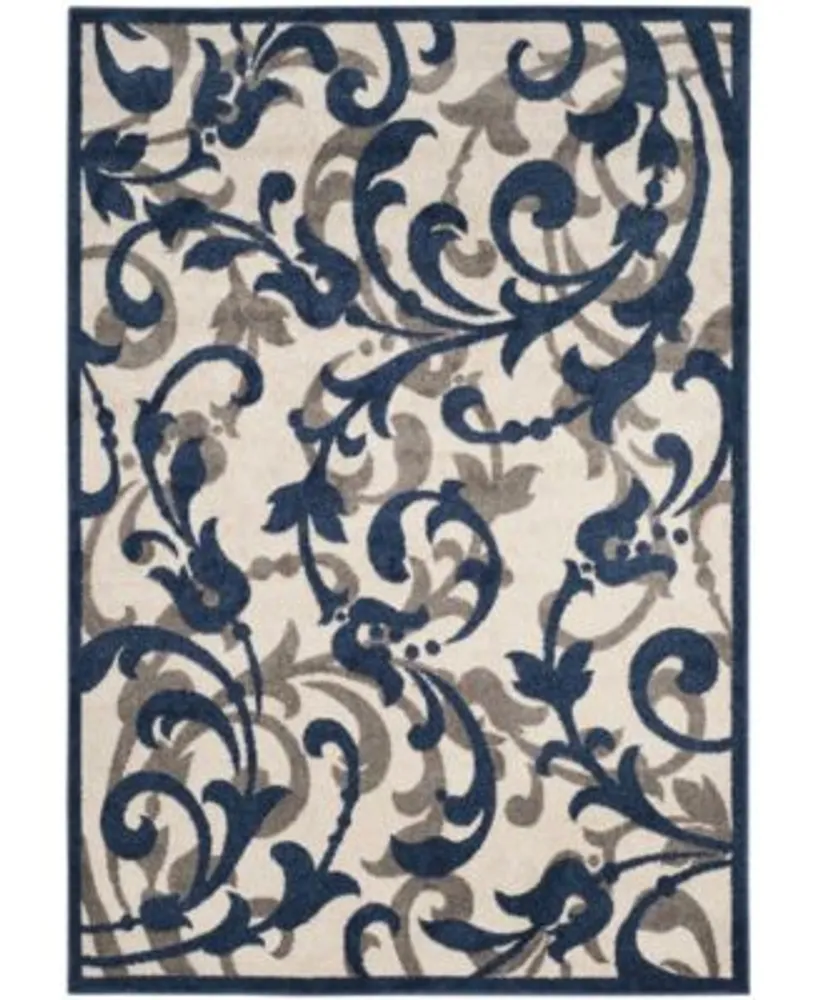 Safavieh Amherst Amt428 Ivory Navy Outdoor Area Rug Collection