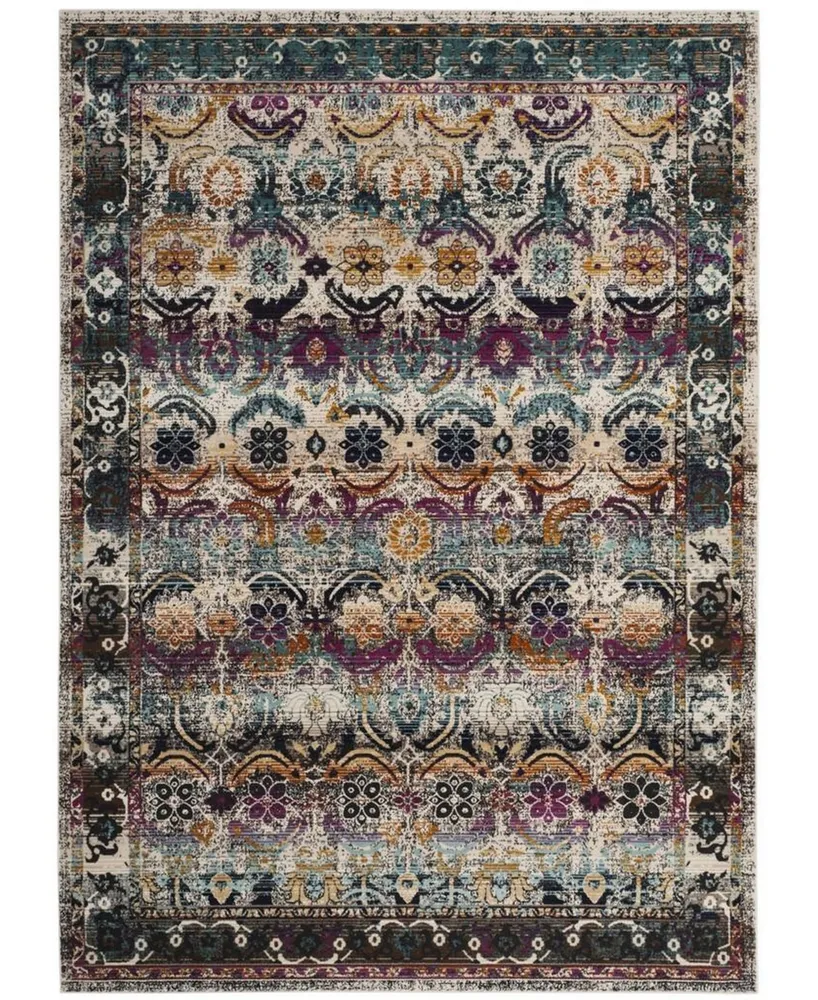 Safavieh Baldwin BDN196 Cream and Multi 6'7" x 9'2" Area Rug