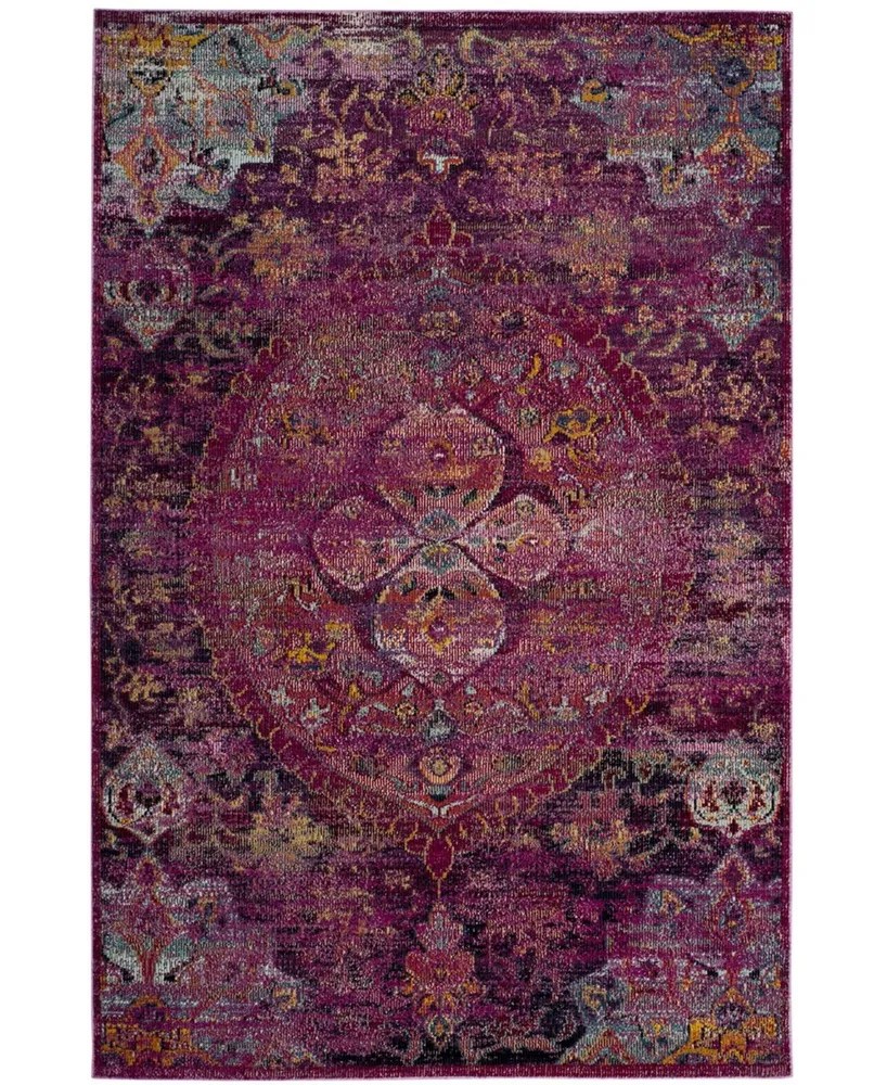 Safavieh Crystal CRS512 Fuchsia and Purple 6'7" x 9'2" Area Rug