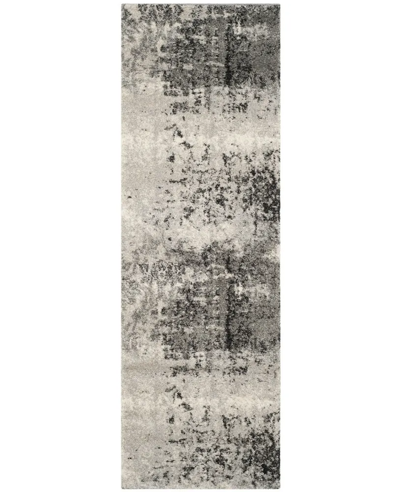 Safavieh Retro RET2139 Light Grey and Grey 2'3" x 15' Runner Area Rug