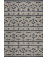 Safavieh Courtyard CY8863 Gray and Navy 6'7" x 9'6" Outdoor Area Rug