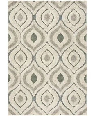 Safavieh Florida Shag SG461 Cream and Light Blue 5'3" x 7'6" Area Rug