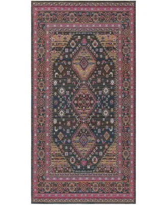 Safavieh Classic Vintage CLV114 Navy and Pink 2'3" x 8' Runner Area Rug