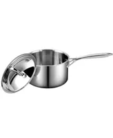 Cooks Standard Multi-Ply Full Clad Stainless Steel Saucepan with Lid 3-Quart, Silver