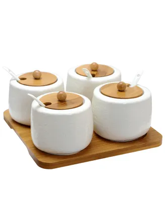 Elama Ceramic Spice Jars, Set of 4